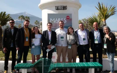 Presentación en el Foro Malice Islands 2023 del banco de Mares Circulares de Coca-Cola fabricado con basura marina